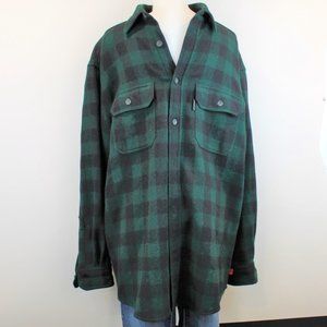 Woolrich Green & Black Wool Light Jacket size L